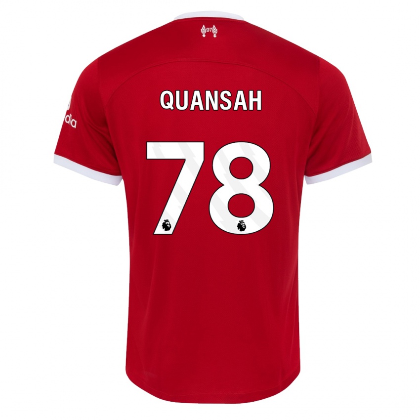 Niño Camiseta Jarell Quansah #78 Rojo 1ª Equipación 2023/24 La Camisa Perú