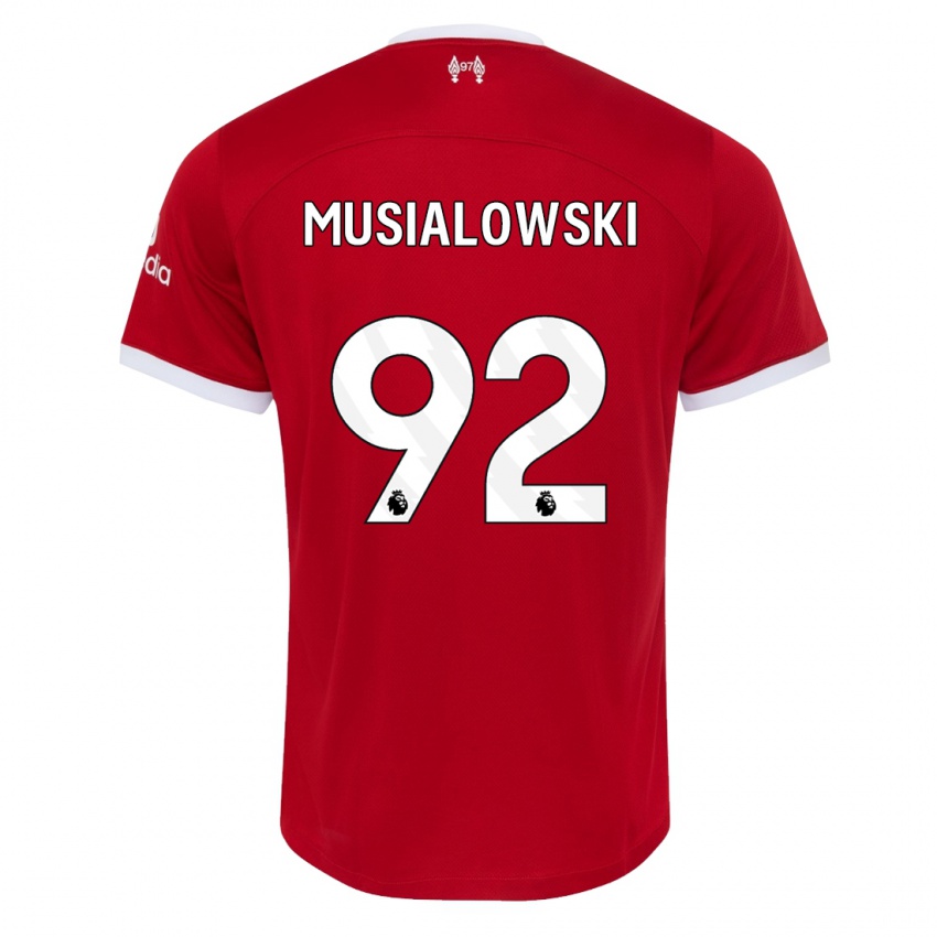 Niño Camiseta Mateusz Musialowski #92 Rojo 1ª Equipación 2023/24 La Camisa Perú