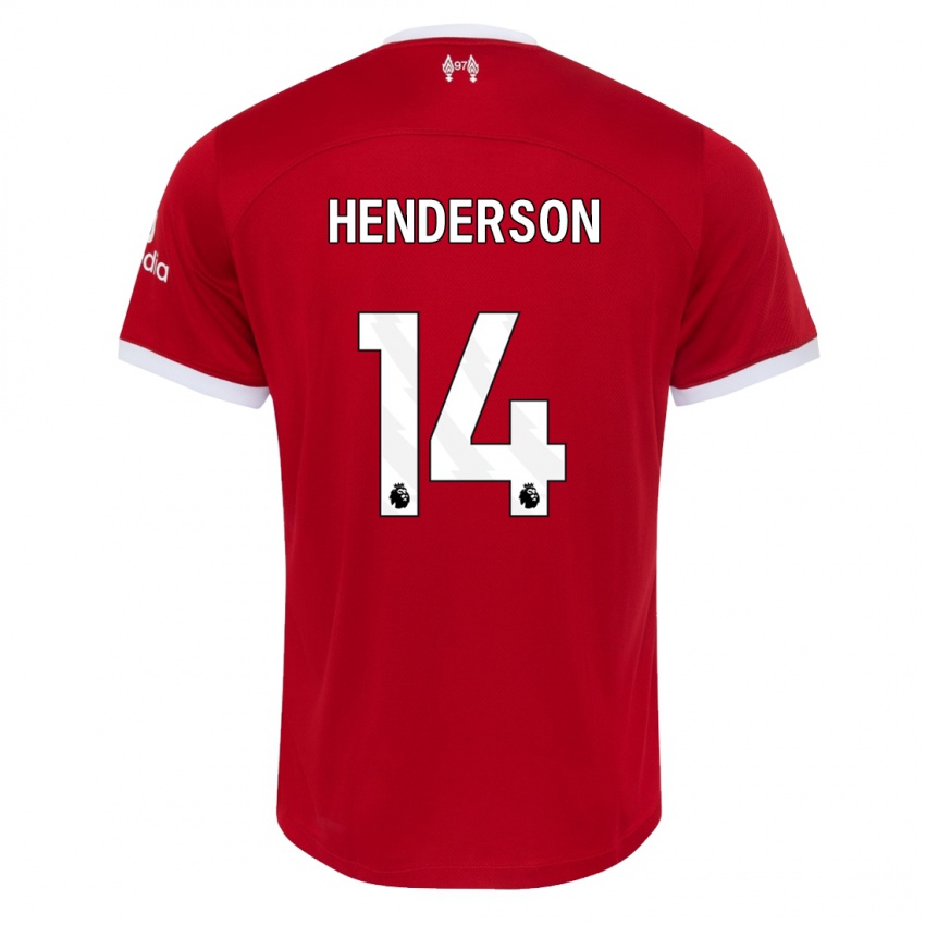 Niño Camiseta Henderson #14 Rojo 1ª Equipación 2023/24 La Camisa Perú