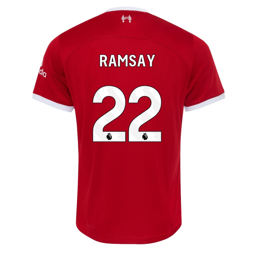 Niño Camiseta Calvin Ramsay #22 Rojo 1ª Equipación 2023/24 La Camisa Perú