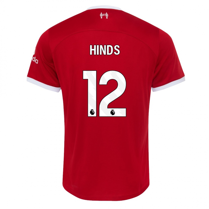 Niño Camiseta Taylor Hinds #12 Rojo 1ª Equipación 2023/24 La Camisa Perú