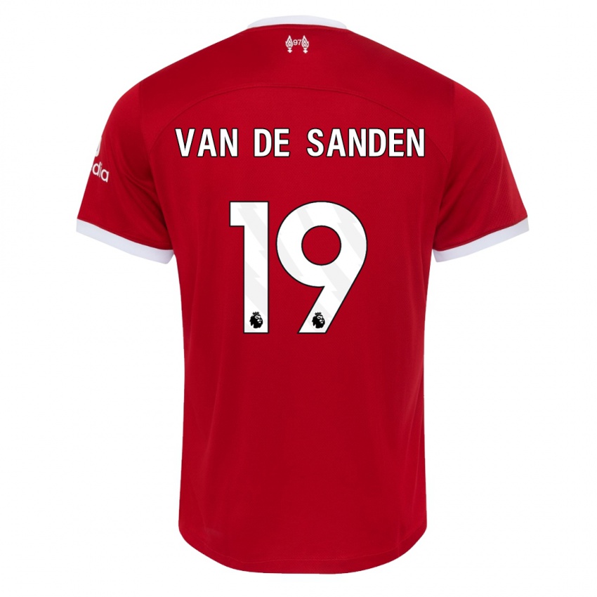 Niño Camiseta Shanice Van De Sanden #19 Rojo 1ª Equipación 2023/24 La Camisa Perú