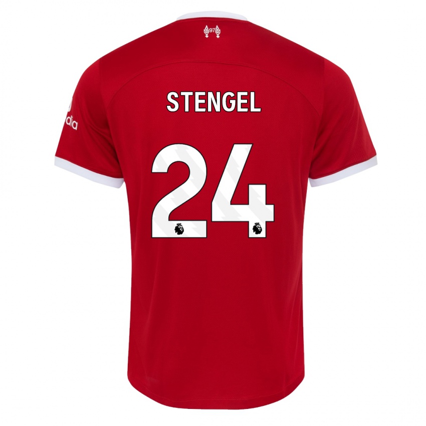 Niño Camiseta Katie Stengel #24 Rojo 1ª Equipación 2023/24 La Camisa Perú