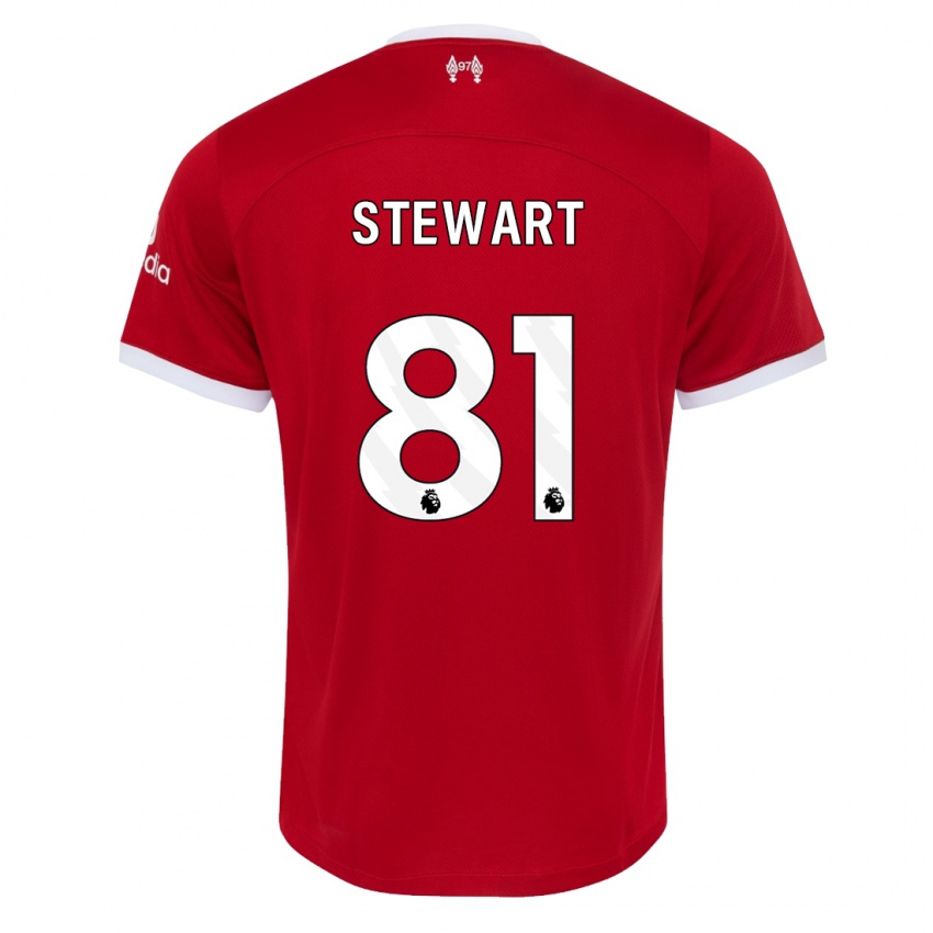 Niño Camiseta Layton Stewart #81 Rojo 1ª Equipación 2023/24 La Camisa Perú