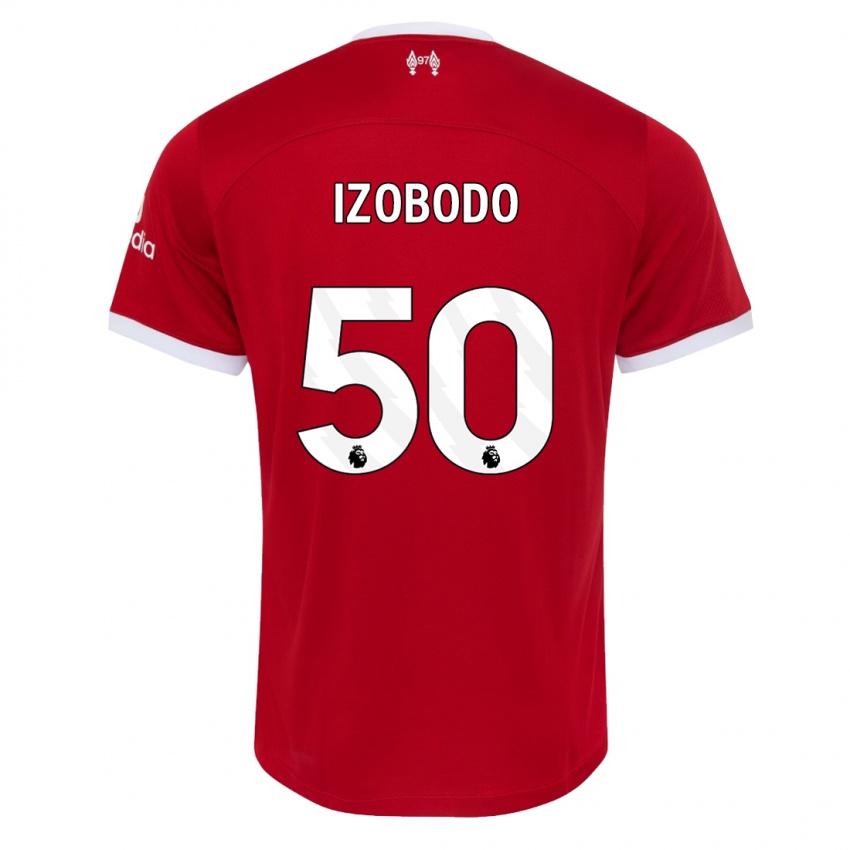 Niño Camiseta Elijah Izobodo John #50 Rojo 1ª Equipación 2023/24 La Camisa Perú