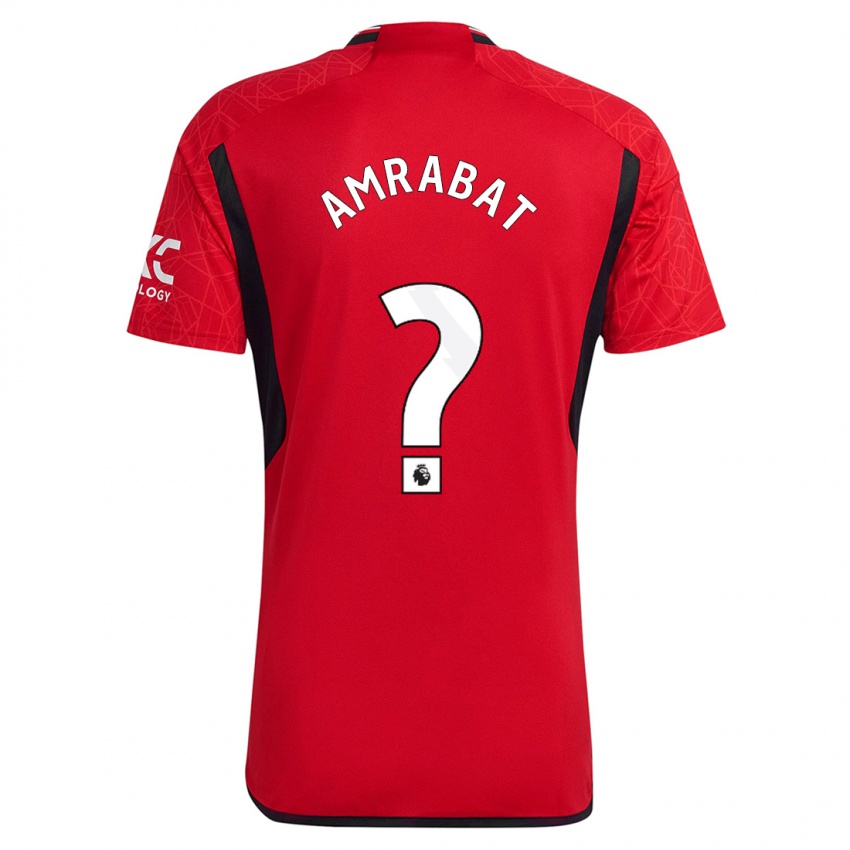 Niño Camiseta Sofyan Amrabat #0 Rojo 1ª Equipación 2023/24 La Camisa Perú