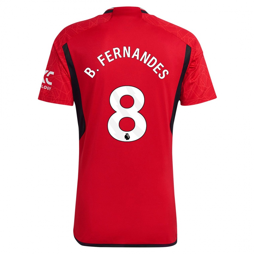 Niño Camiseta Bruno Fernandes #8 Rojo 1ª Equipación 2023/24 La Camisa Perú