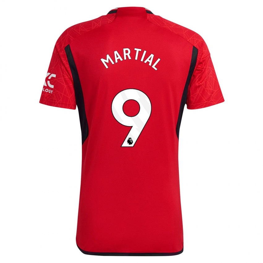 Niño Camiseta Anthony Martial #9 Rojo 1ª Equipación 2023/24 La Camisa Perú