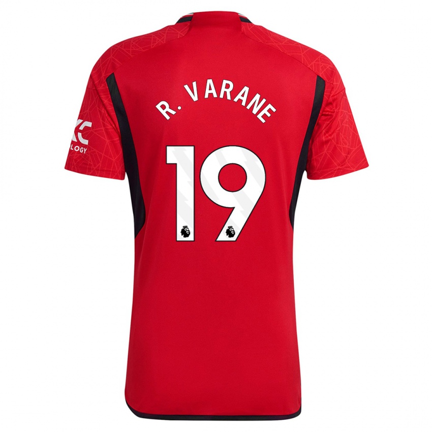 Niño Camiseta Raphael Varane #19 Rojo 1ª Equipación 2023/24 La Camisa Perú