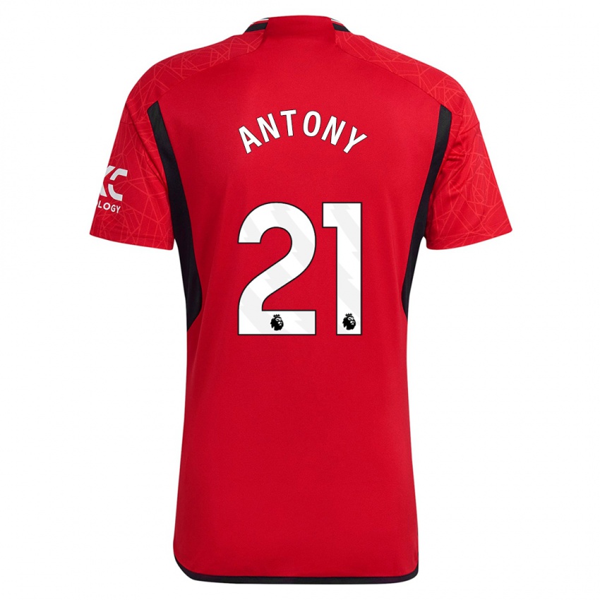 Niño Camiseta Antony #21 Rojo 1ª Equipación 2023/24 La Camisa Perú