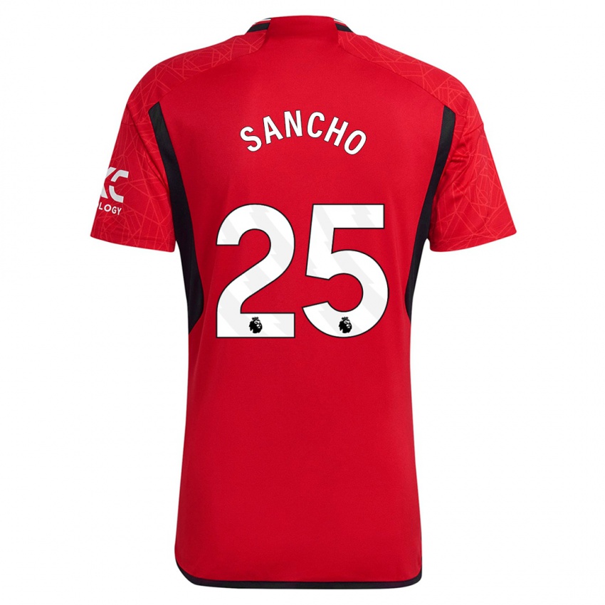 Niño Camiseta Jadon Sancho #25 Rojo 1ª Equipación 2023/24 La Camisa Perú