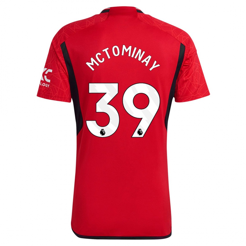 Niño Camiseta Scott Mctominay #39 Rojo 1ª Equipación 2023/24 La Camisa Perú