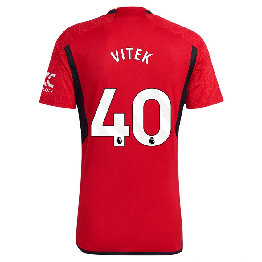 Niño Camiseta Radek Vitek #40 Rojo 1ª Equipación 2023/24 La Camisa Perú