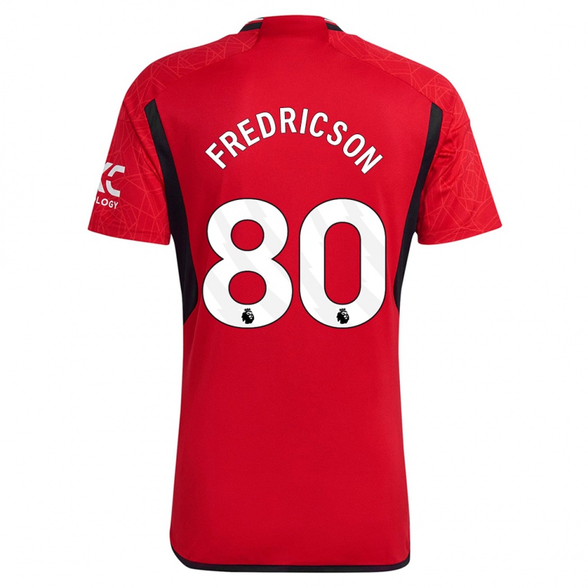 Niño Camiseta Tyler Fredricson #80 Rojo 1ª Equipación 2023/24 La Camisa Perú