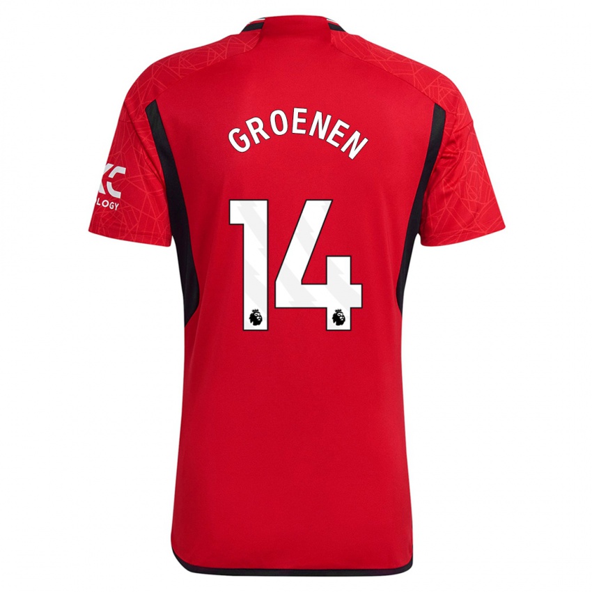 Niño Camiseta Jackie Groenen #14 Rojo 1ª Equipación 2023/24 La Camisa Perú