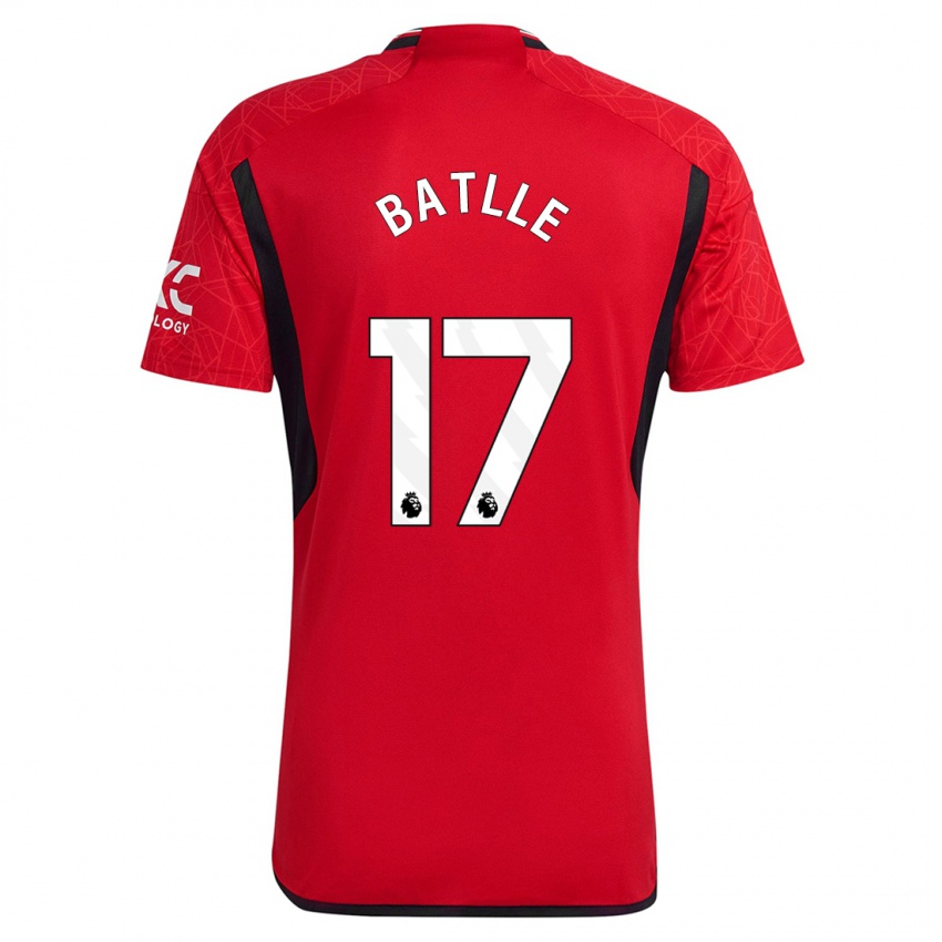 Niño Camiseta Ona Batlle #17 Rojo 1ª Equipación 2023/24 La Camisa Perú