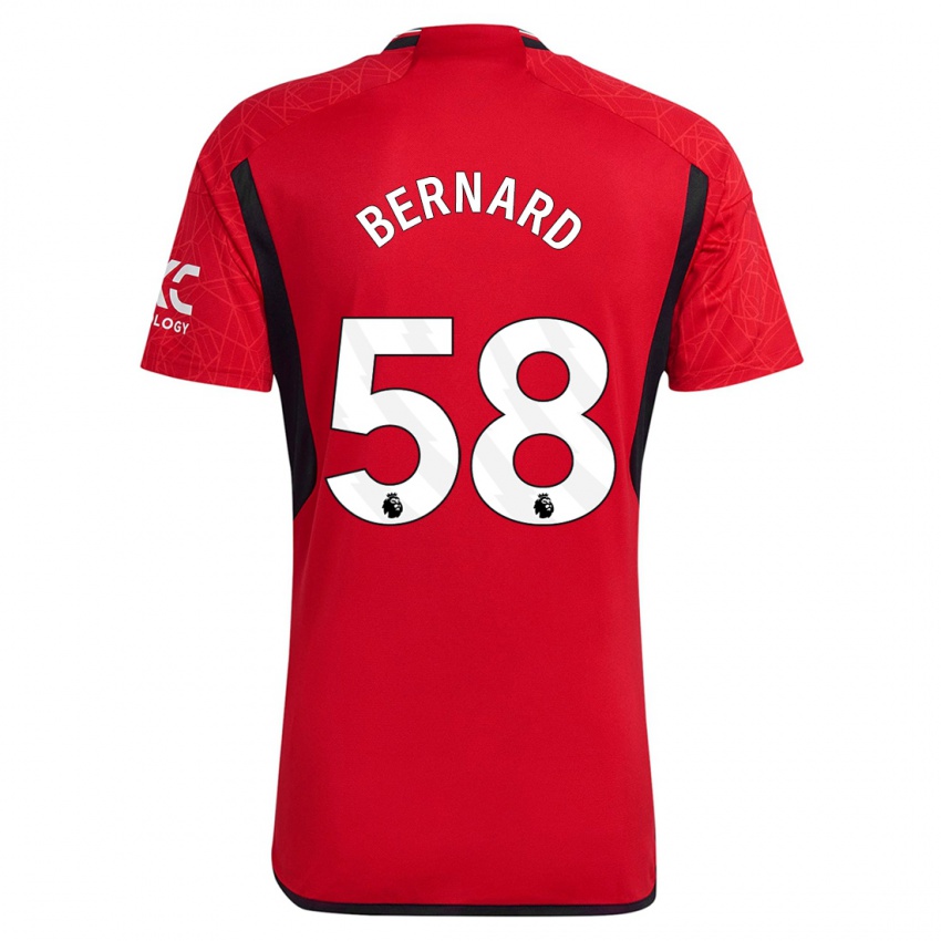 Niño Camiseta Bernard #58 Rojo 1ª Equipación 2023/24 La Camisa Perú