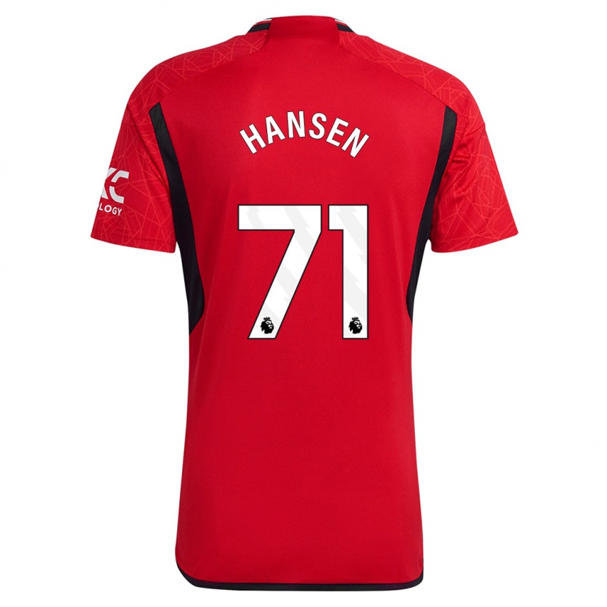 Niño Camiseta Isak Hansen-Aaroen #71 Rojo 1ª Equipación 2023/24 La Camisa Perú