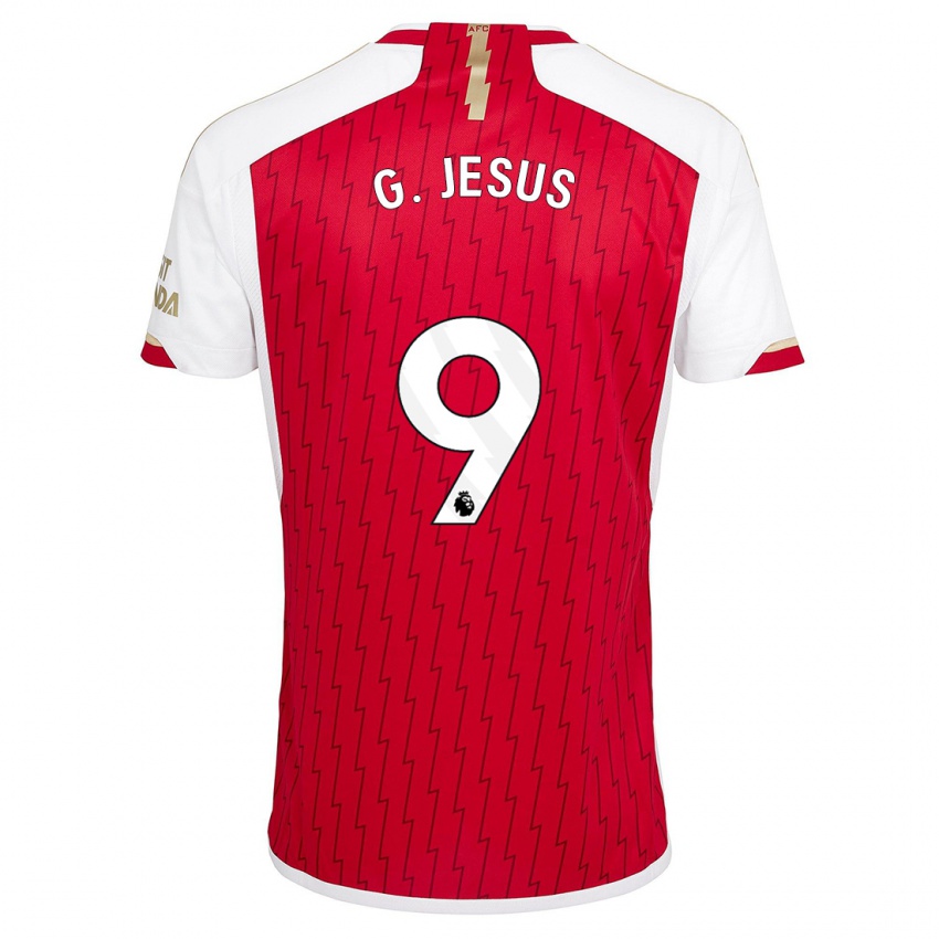 Niño Camiseta Gabriel Jesus #9 Rojo 1ª Equipación 2023/24 La Camisa Perú