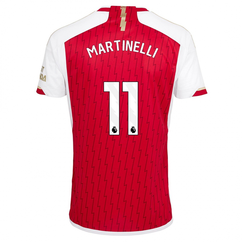 Niño Camiseta Gabriel Martinelli #11 Rojo 1ª Equipación 2023/24 La Camisa Perú