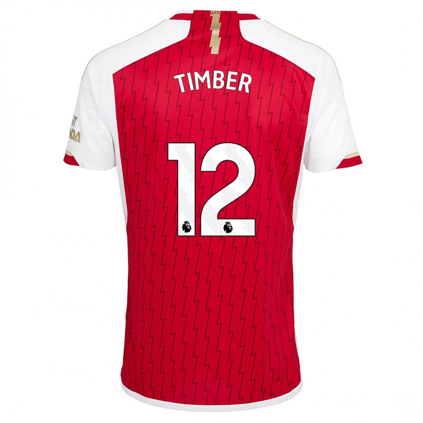 Niño Camiseta Jurrien Timber #12 Rojo 1ª Equipación 2023/24 La Camisa Perú