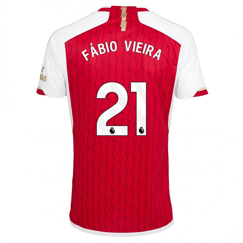 Niño Camiseta Fabio Vieira #21 Rojo 1ª Equipación 2023/24 La Camisa Perú