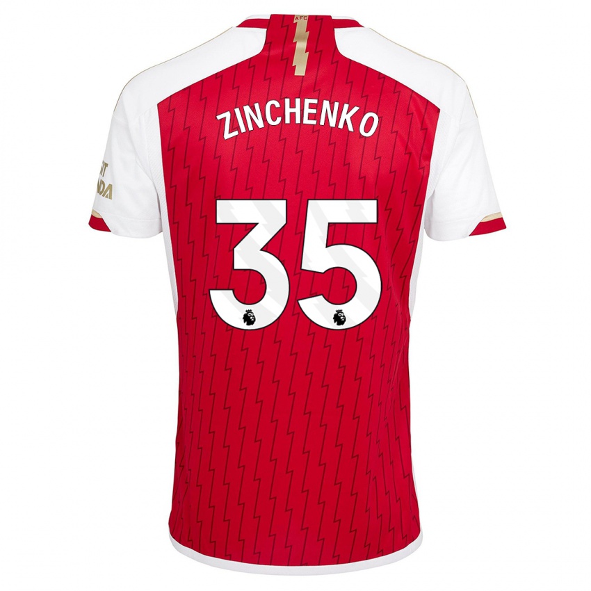 Niño Camiseta Oleksandr Zinchenko #35 Rojo 1ª Equipación 2023/24 La Camisa Perú