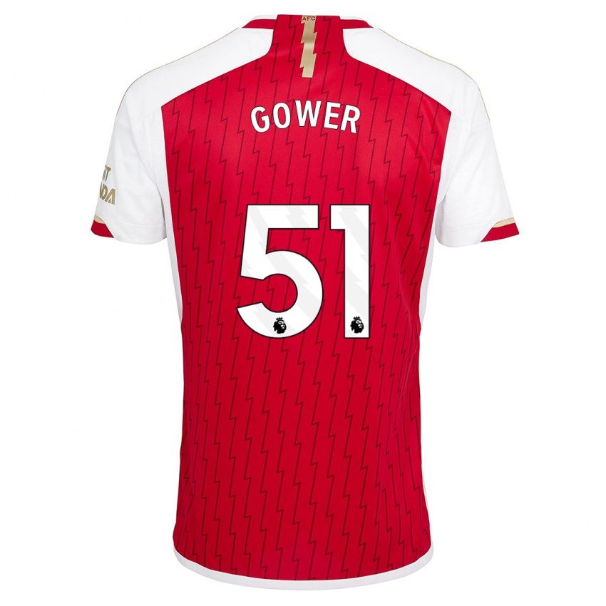 Niño Camiseta Jimi Gower #51 Rojo 1ª Equipación 2023/24 La Camisa Perú