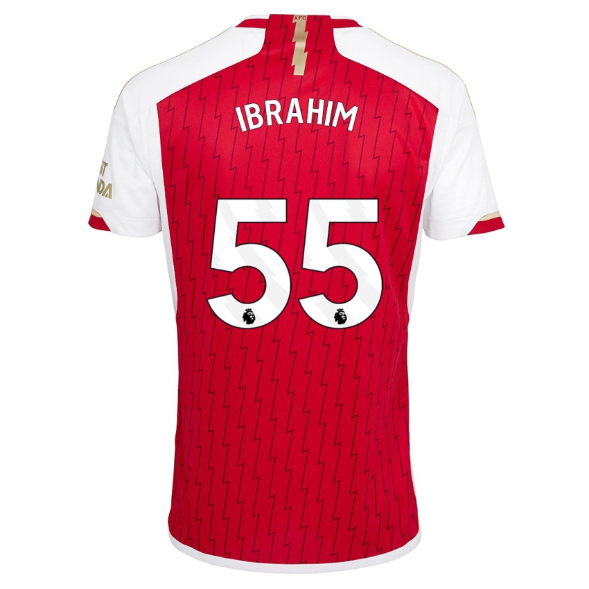 Niño Camiseta Bradley Ibrahim #55 Rojo 1ª Equipación 2023/24 La Camisa Perú