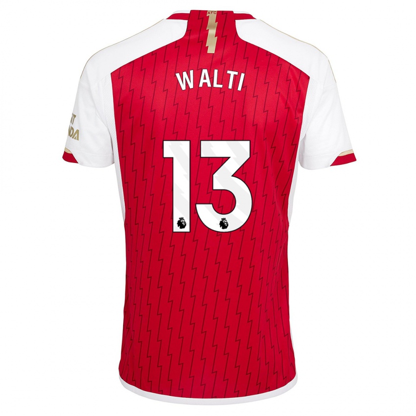 Niño Camiseta Lia Walti #13 Rojo 1ª Equipación 2023/24 La Camisa Perú