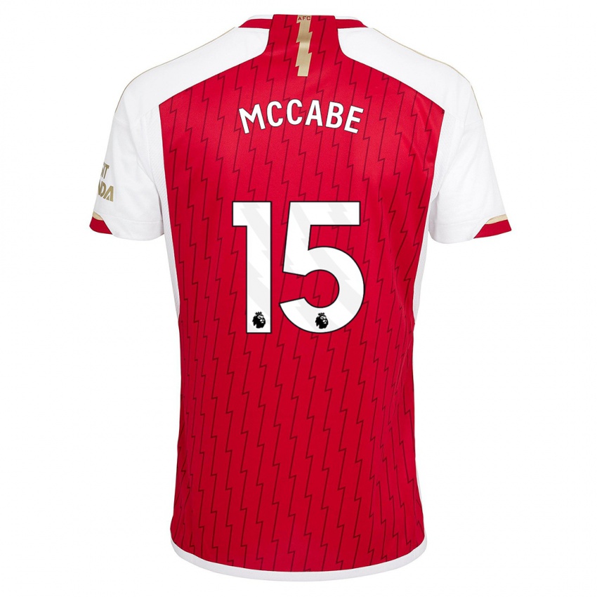 Niño Camiseta Katie Mccabe #15 Rojo 1ª Equipación 2023/24 La Camisa Perú