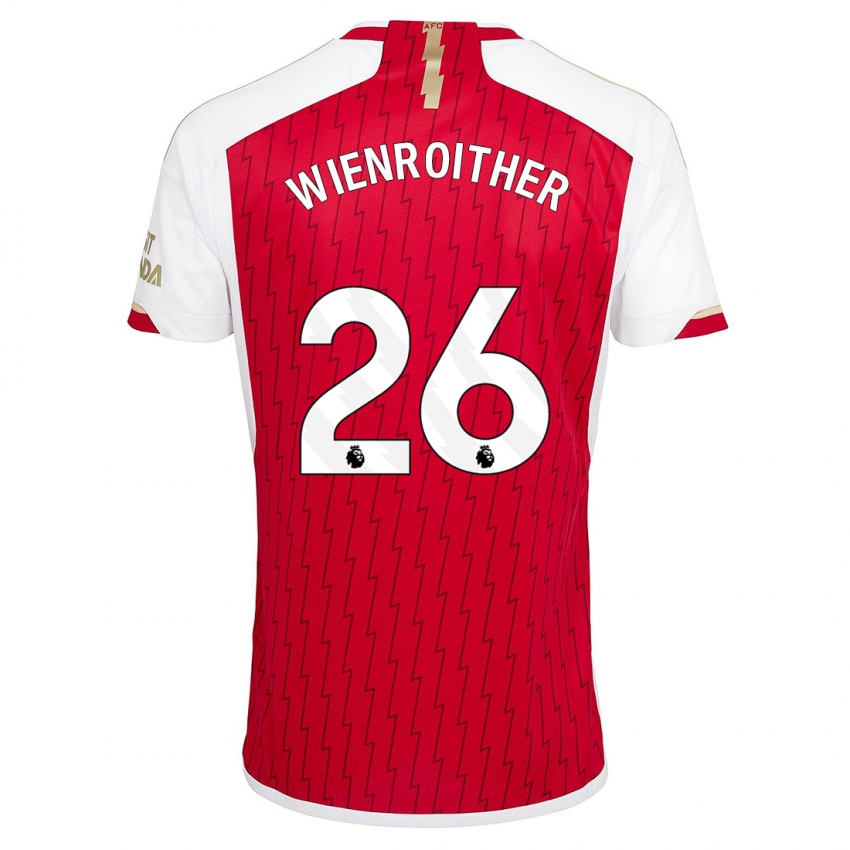 Niño Camiseta Laura Wienroither #26 Rojo 1ª Equipación 2023/24 La Camisa Perú