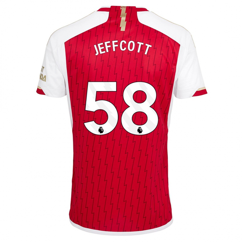 Niño Camiseta Henry Jeffcott #58 Rojo 1ª Equipación 2023/24 La Camisa Perú