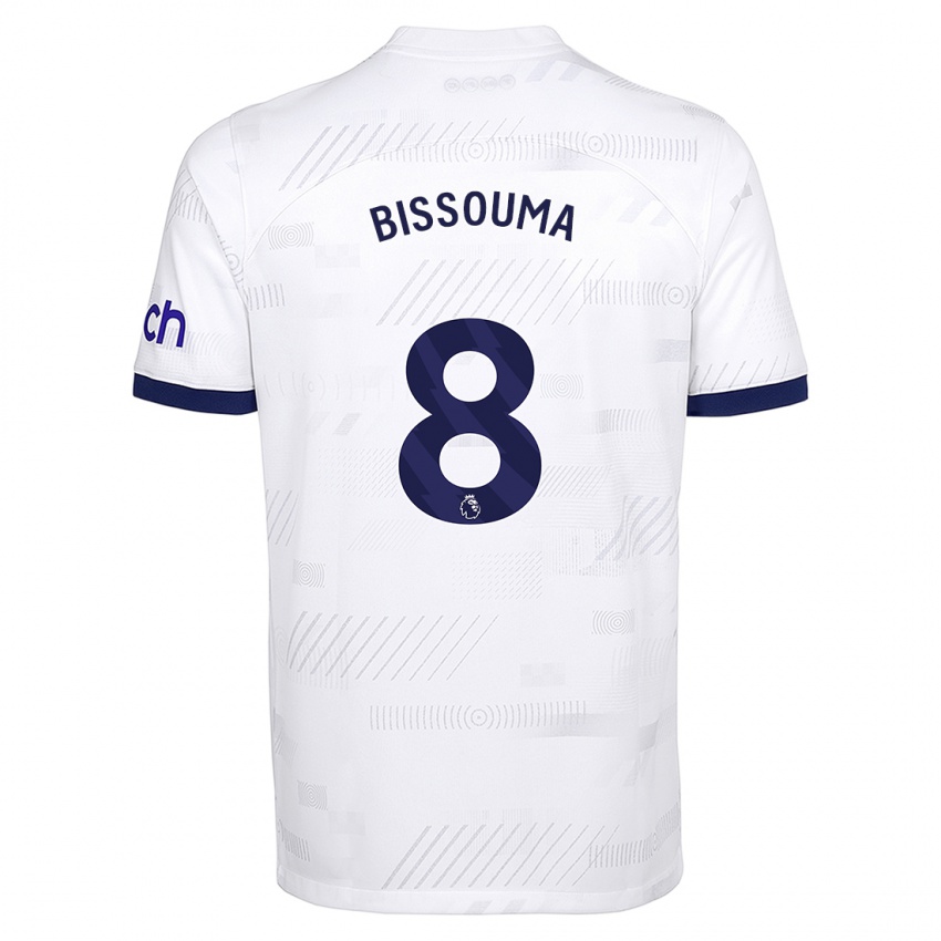 Niño Camiseta Yves Bissouma #8 Blanco 1ª Equipación 2023/24 La Camisa Perú