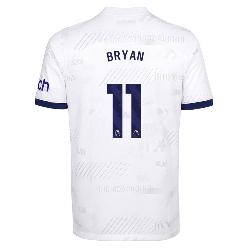 Niño Camiseta Bryan Gil #11 Blanco 1ª Equipación 2023/24 La Camisa Perú