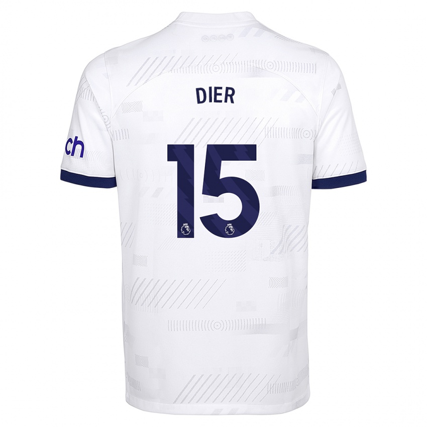 Niño Camiseta Eric Dier #15 Blanco 1ª Equipación 2023/24 La Camisa Perú