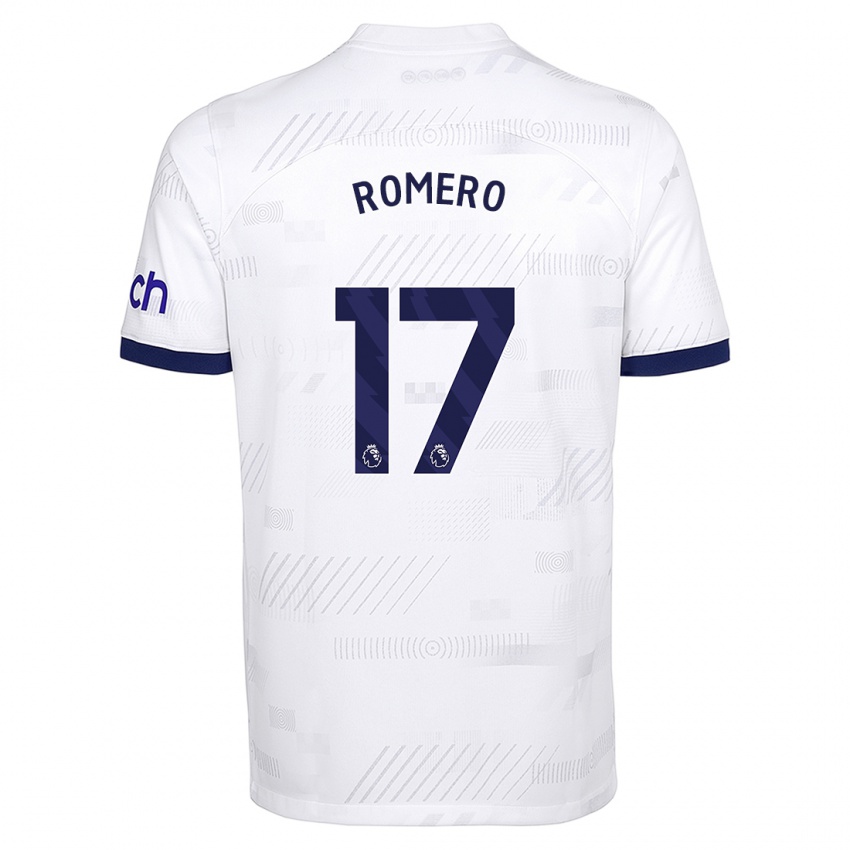 Niño Camiseta Cristian Romero #17 Blanco 1ª Equipación 2023/24 La Camisa Perú