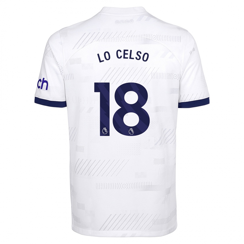 Niño Camiseta Giovani Lo Celso #18 Blanco 1ª Equipación 2023/24 La Camisa Perú