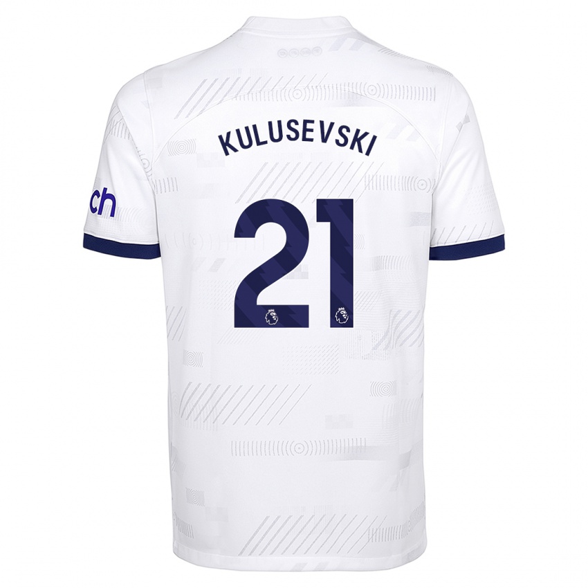 Niño Camiseta Dejan Kulusevski #21 Blanco 1ª Equipación 2023/24 La Camisa Perú