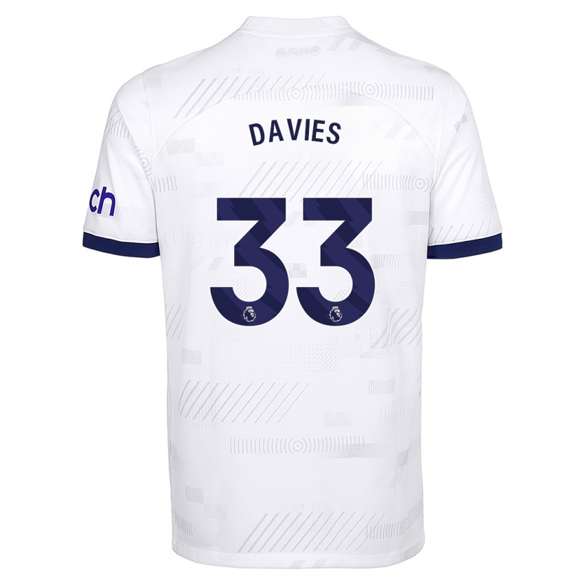 Niño Camiseta Ben Davies #33 Blanco 1ª Equipación 2023/24 La Camisa Perú