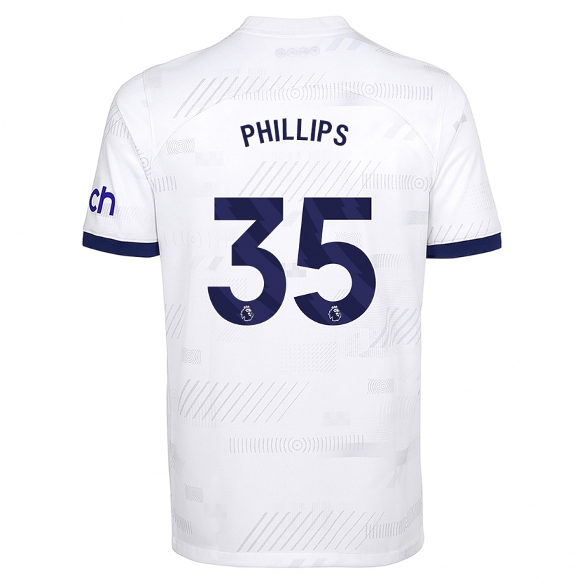 Niño Camiseta Ashley Phillips #35 Blanco 1ª Equipación 2023/24 La Camisa Perú