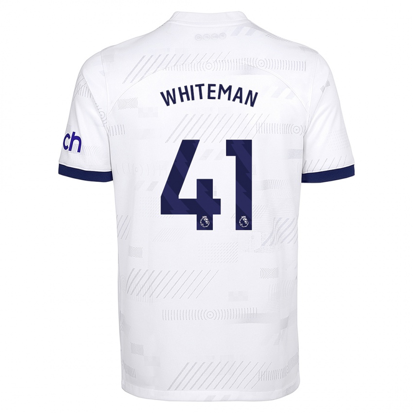 Niño Camiseta Alfie Whiteman #41 Blanco 1ª Equipación 2023/24 La Camisa Perú