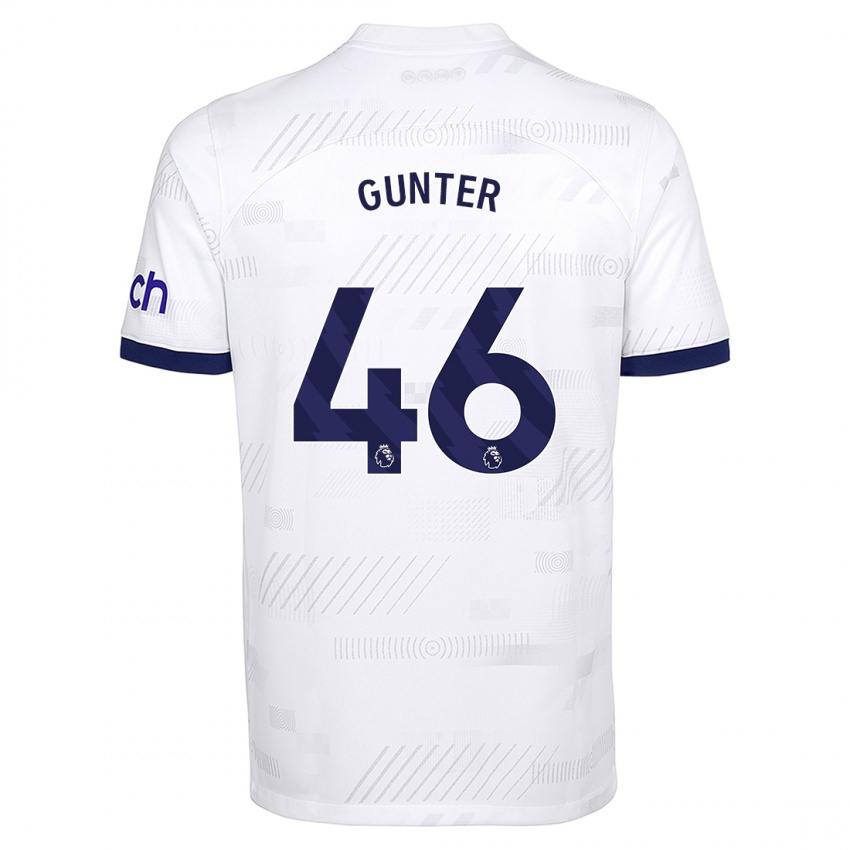 Niño Camiseta Luca Gunter #46 Blanco 1ª Equipación 2023/24 La Camisa Perú