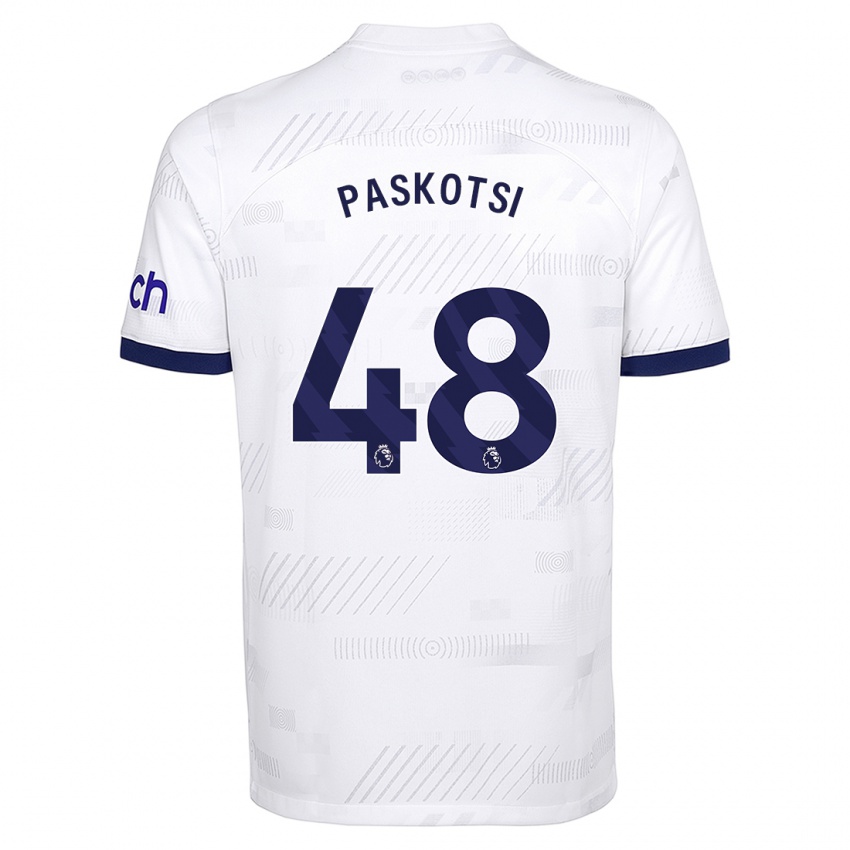 Niño Camiseta Maksim Paskotsi #48 Blanco 1ª Equipación 2023/24 La Camisa Perú