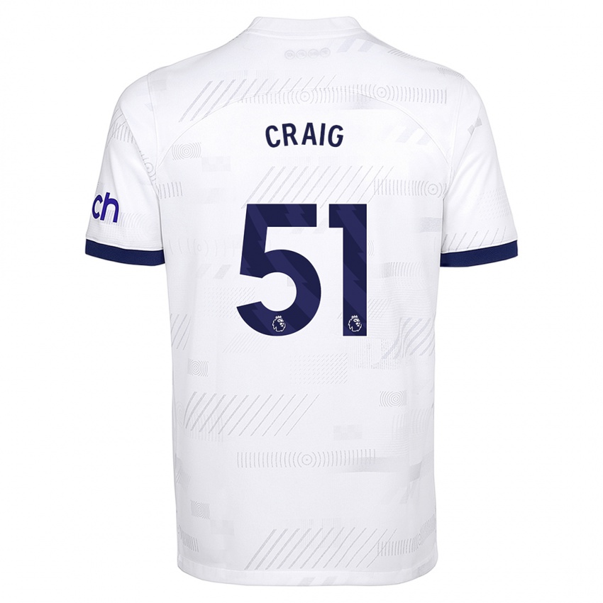 Niño Camiseta Matthew Craig #51 Blanco 1ª Equipación 2023/24 La Camisa Perú