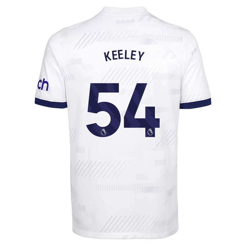 Niño Camiseta Josh Keeley #54 Blanco 1ª Equipación 2023/24 La Camisa Perú