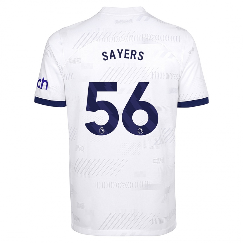 Niño Camiseta Charlie Sayers #56 Blanco 1ª Equipación 2023/24 La Camisa Perú