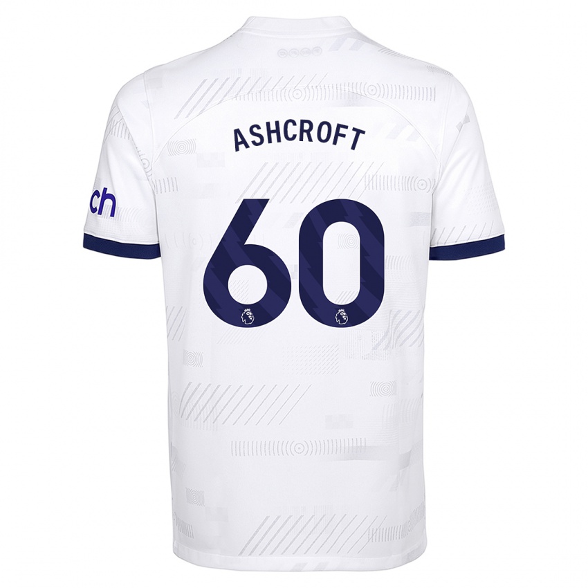 Niño Camiseta Tyrell Ashcroft #60 Blanco 1ª Equipación 2023/24 La Camisa Perú