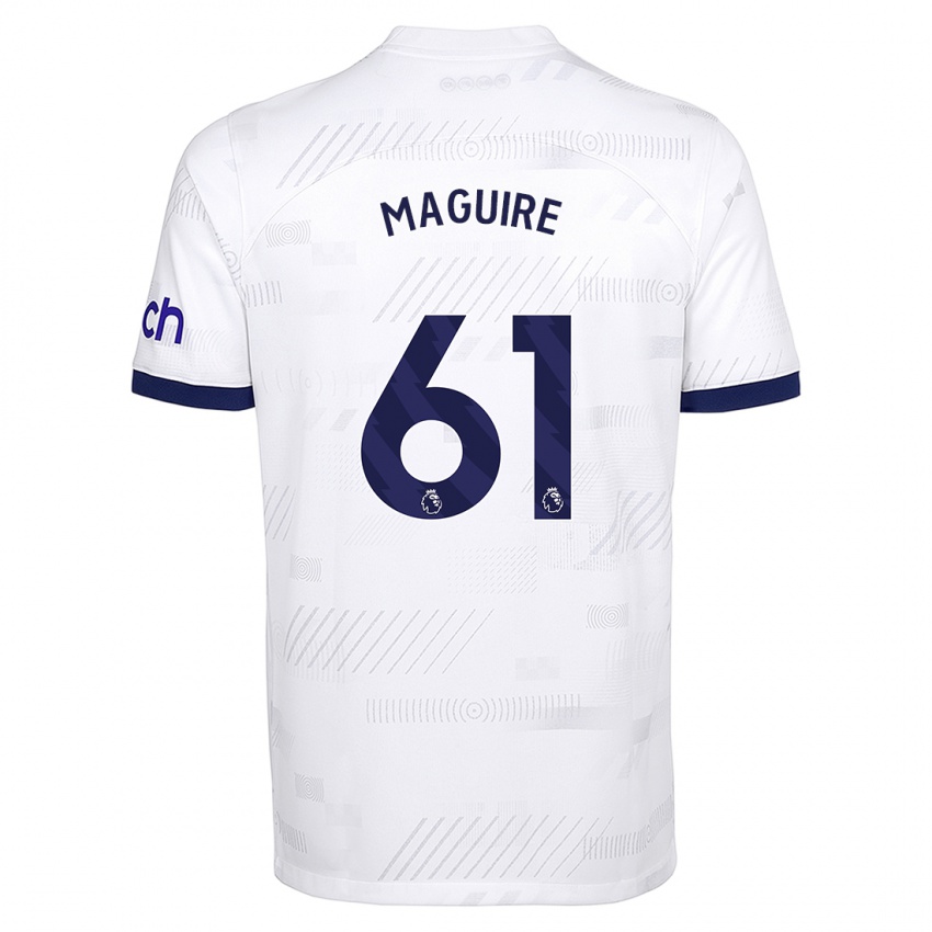 Niño Camiseta Aaron Maguire #61 Blanco 1ª Equipación 2023/24 La Camisa Perú