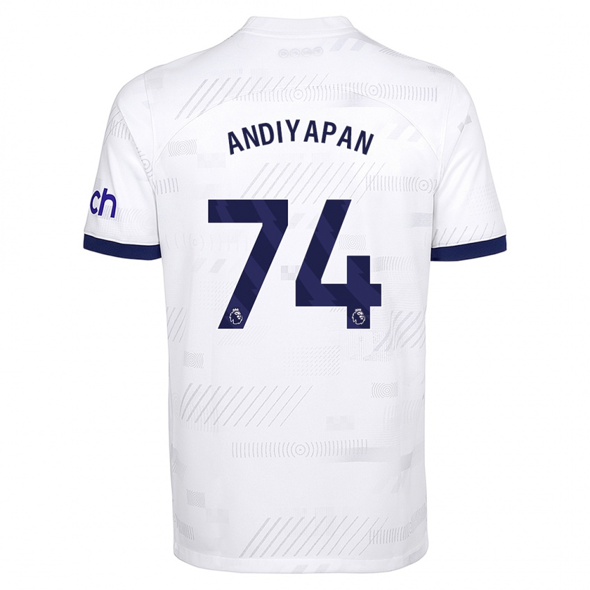 Niño Camiseta William Andiyapan #74 Blanco 1ª Equipación 2023/24 La Camisa Perú